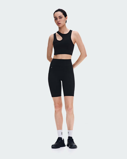 Women's Studio Asymmetric Crop - Black