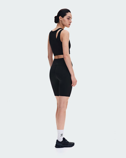 Women's Studio Asymmetric Crop - Black