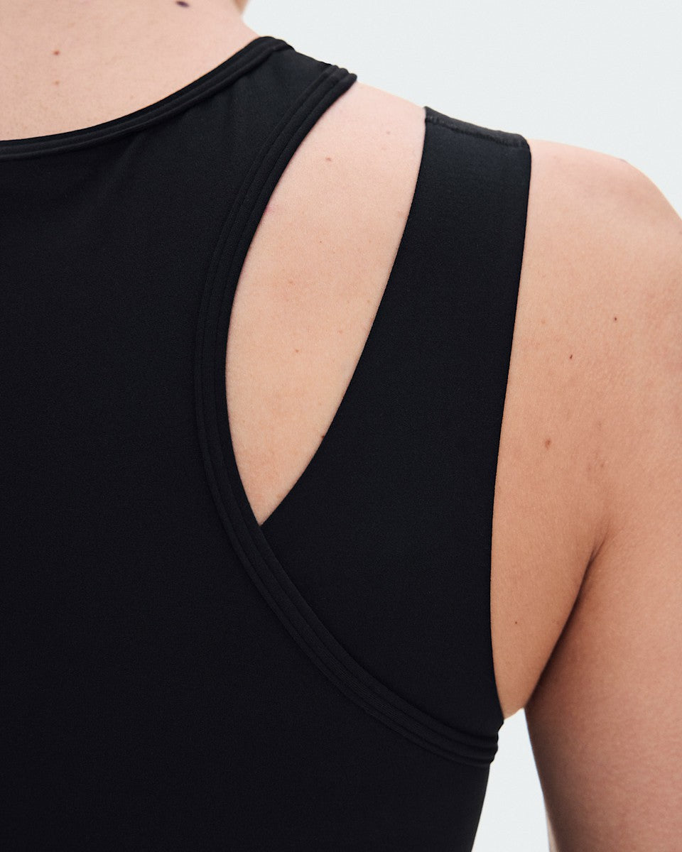 Women's Studio Asymmetric Crop - Black