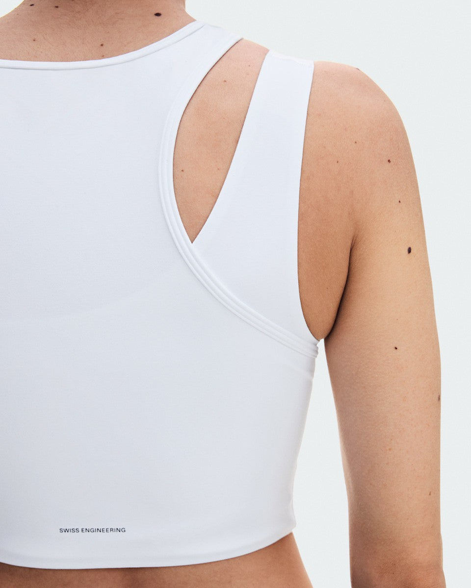 Women's Studio Asymmetric Crop - White