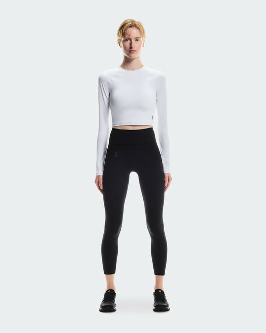 Women's Studio Long-T Crop - White