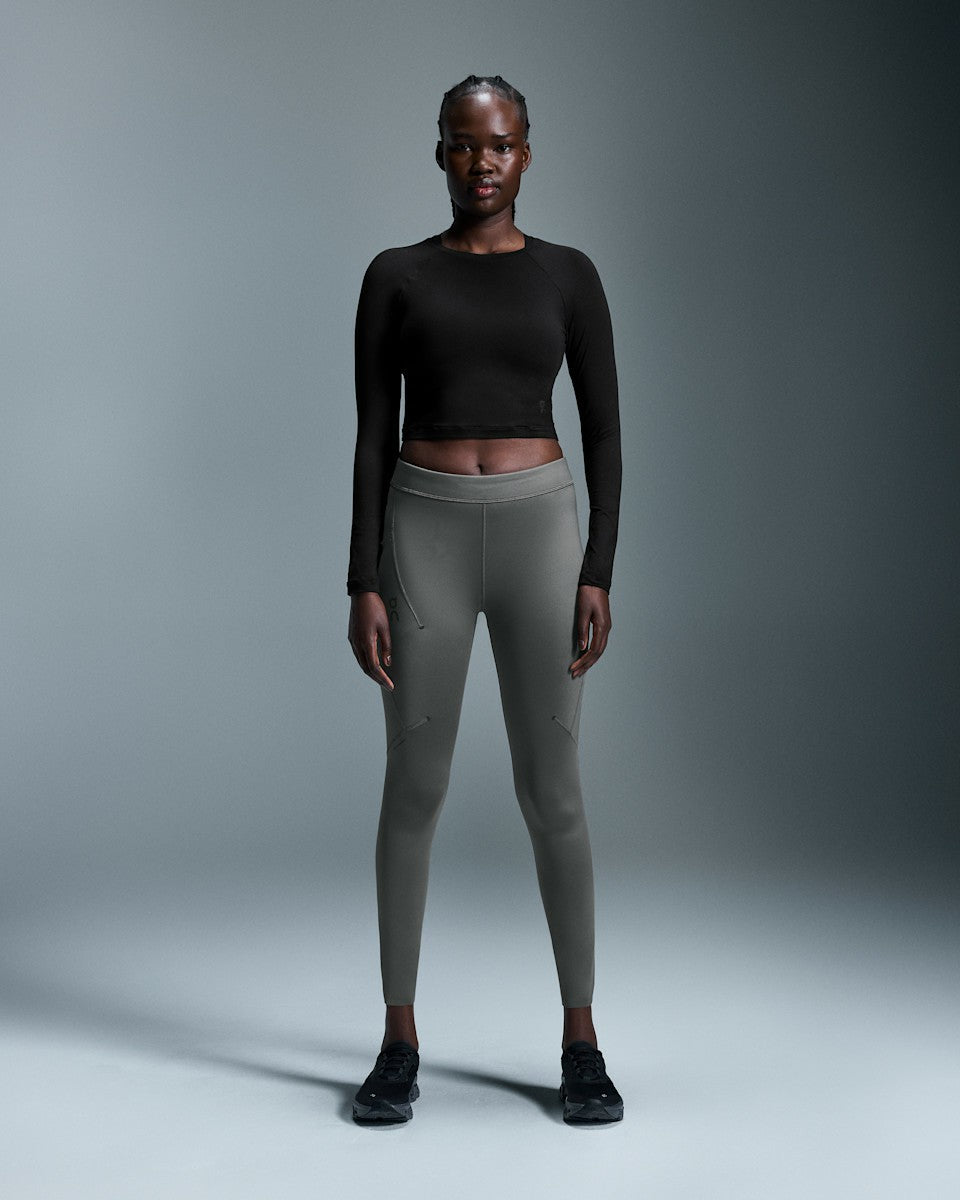 Women's Studio Long-T Crop - Black