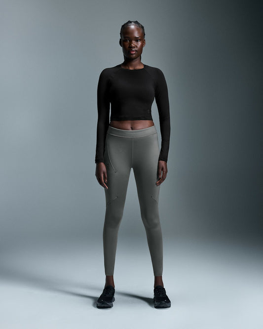 Women's Studio Long-T Crop - Black