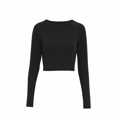 Women's Studio Long-T Crop - Black