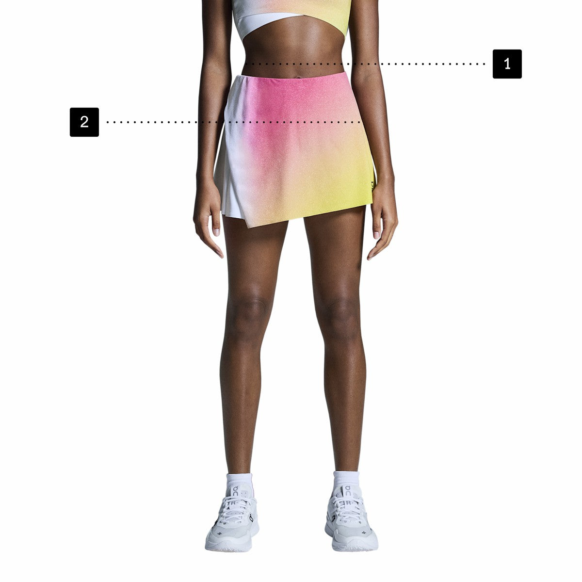 Women's Court Skirt Split - White