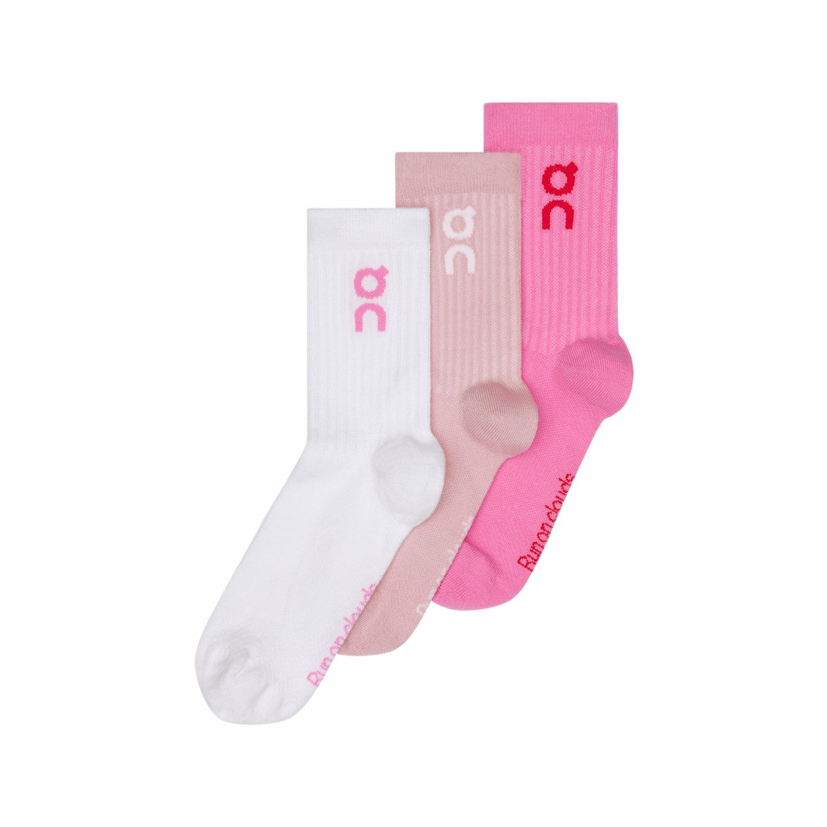 Logo Sock High 3P - Mauve/Raspberry