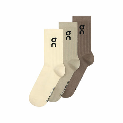 Logo Sock High 3P - Mauve/Raspberry